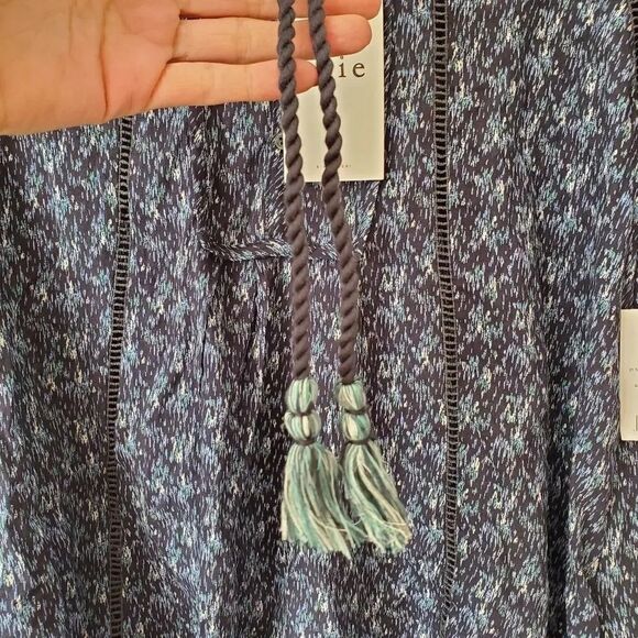 JOIE Dracha Printed Blue Long Sleeve Cotton Blouse Size Small - Picture 15 of 16